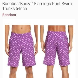 Bonobos banzai flamingo swim shorts size 32 waist